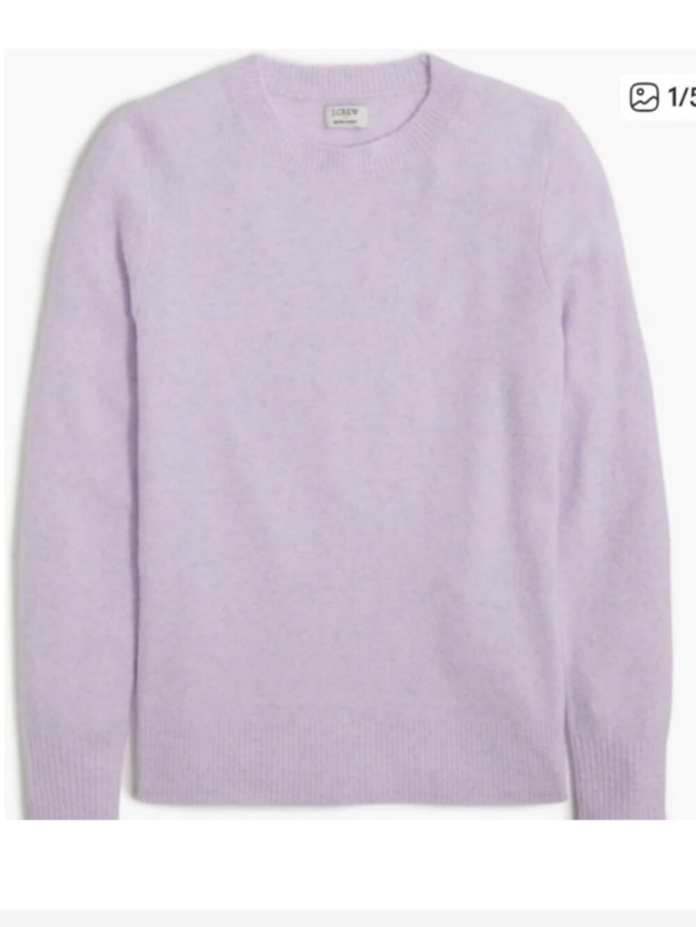 J. Crew Size XXS NEW Heathered Lavender Extra Soft Sweater Wool Acrylic Blend